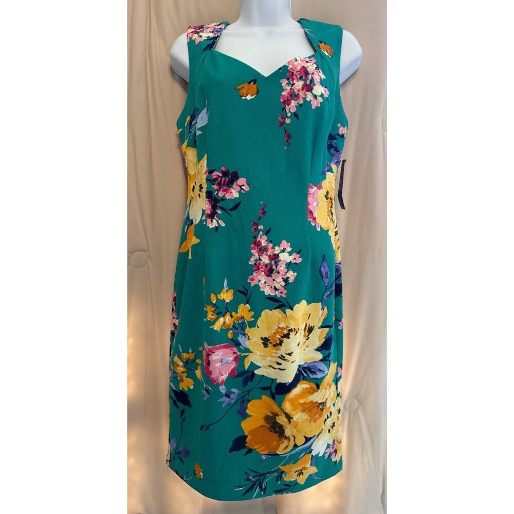 NWT New York & Company Kelly Green Floral Dress Medium